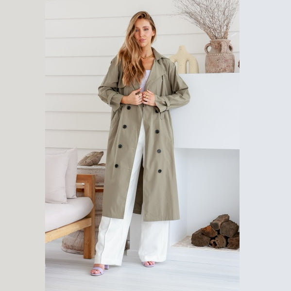 Dreamhouse Nadia Trench Coat - Khaki – MSE