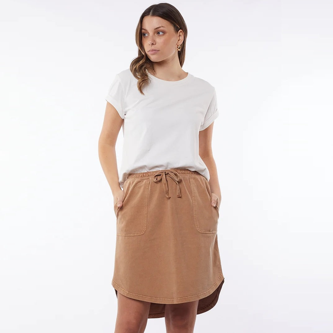 Foxwood Palm Skirt - Caramel from My Sister Elle Clothing