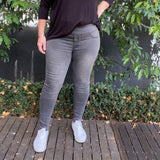 Wakee Denim Pull on Jeans - Charcoal from My Sister Elle Clothing