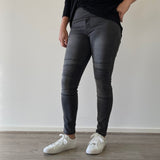 Wakee Denim Biker Jeans - Charcoal from My Sister Elle Clothing
