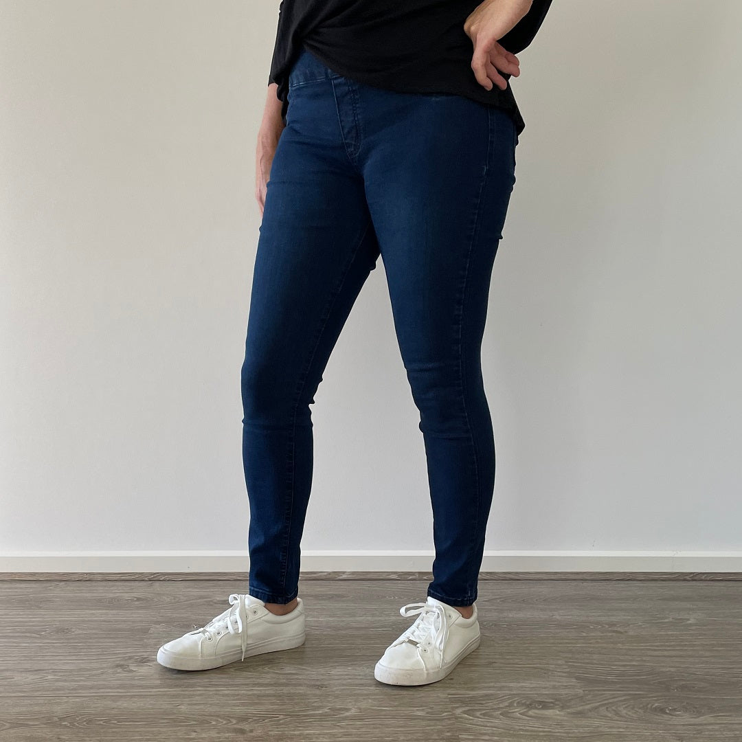 Wakee Denim Pull on Jeans - Indigo from My Sister Elle Clothing